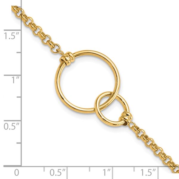 Leslie's 10k Polished interlocking Circles Link Bracelet - Image 4
