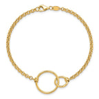 Leslie's 10k Polished interlocking Circles Link Bracelet - Image 5