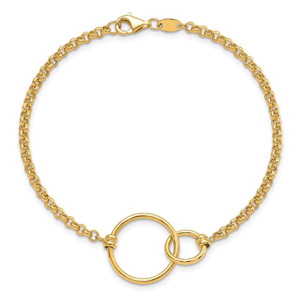 Leslie's 10k Polished interlocking Circles Link Bracelet - Image 5