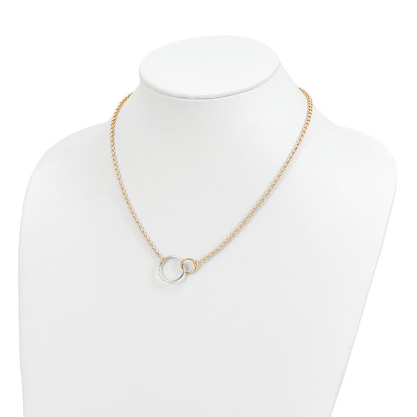 Leslie's 10k Two-tone Polished Link Necklace - Image 3