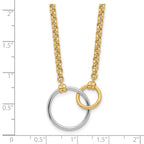 Leslie's 10k Two-tone Polished Link Necklace - Image 4