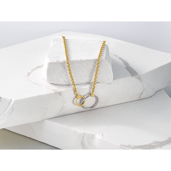 Leslie's 10k Two-tone Polished Link Necklace - Image 5