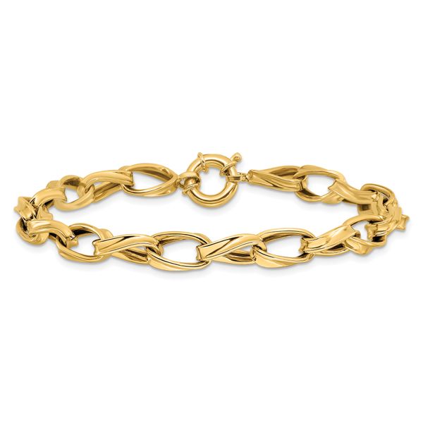 Leslie's 10K Polished Fancy Link Bracelet - Image 3