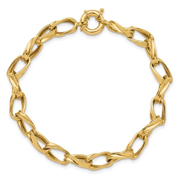 Leslie's 10K Polished Fancy Link Bracelet - Image 4