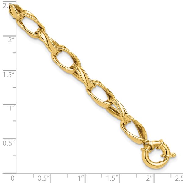Leslie's 10K Polished Fancy Link Bracelet - Image 5