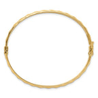 10K Polished Twisted Hinged Bangle - Image 2