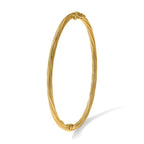 Leslie's 10K Polished and Textured Twisted Hinged Bangle - Image 5