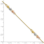 Leslie's 10K Two-tone w/White Rhod Polished Station 9in Plus 1in ext. Ankle - Image 5
