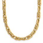 Leslie's 10K Polished Fancy Link w/1in ext. Necklace