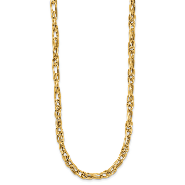 Leslie's 10K Polished Fancy Link w/1in ext. Necklace - Image 2
