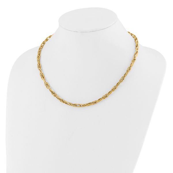 Leslie's 10K Polished Fancy Link w/1in ext. Necklace - Image 3