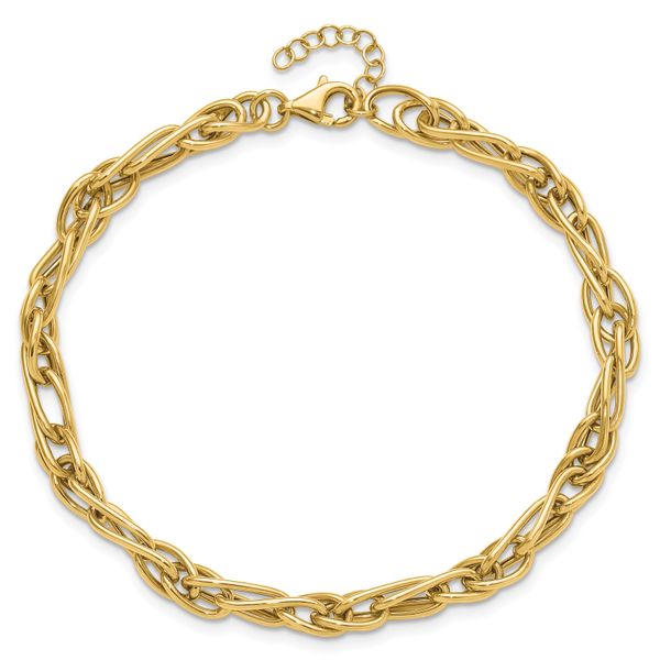 Leslie's 10K Polished Fancy Link w/1in ext. Bracelet - Image 4