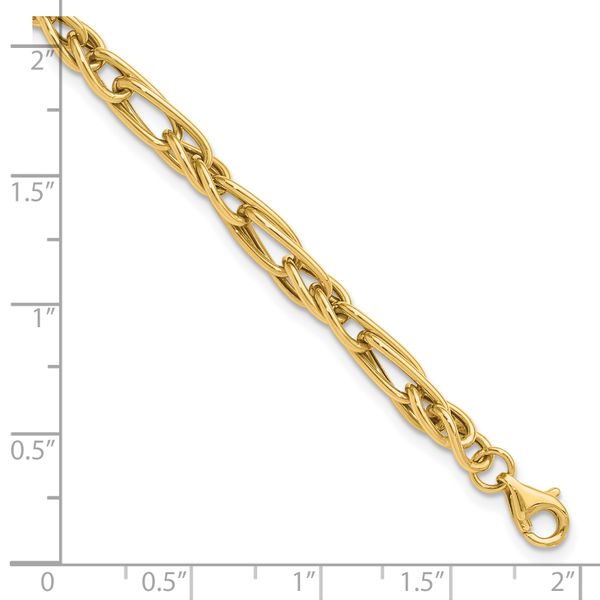 Leslie's 10K Polished Fancy Link w/1in ext. Bracelet - Image 5