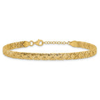 Leslie's 10K Polished Fancy Mermaid Pattern w/1in ext. Bracelet - Image 3