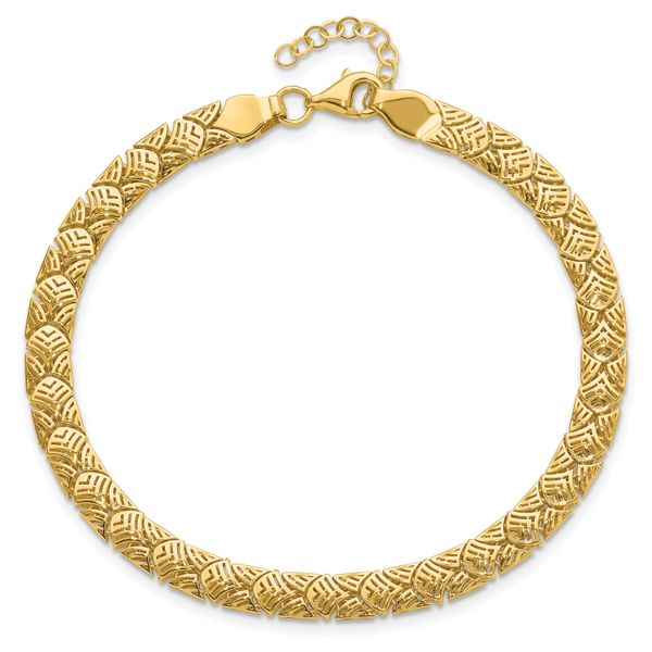 Leslie's 10K Polished Fancy Mermaid Pattern w/1in ext. Bracelet - Image 4