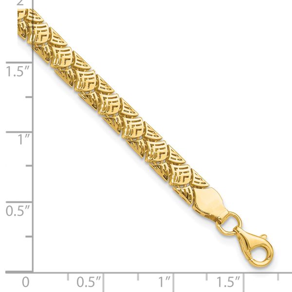 Leslie's 10K Polished Fancy Mermaid Pattern w/1in ext. Bracelet - Image 5