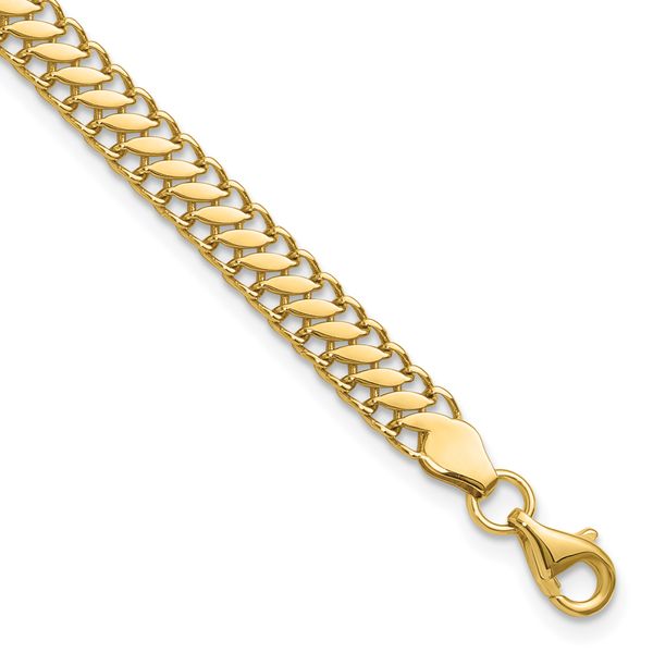 Leslie's 10K Polished Fancy Link w/1in ext. Bracelet