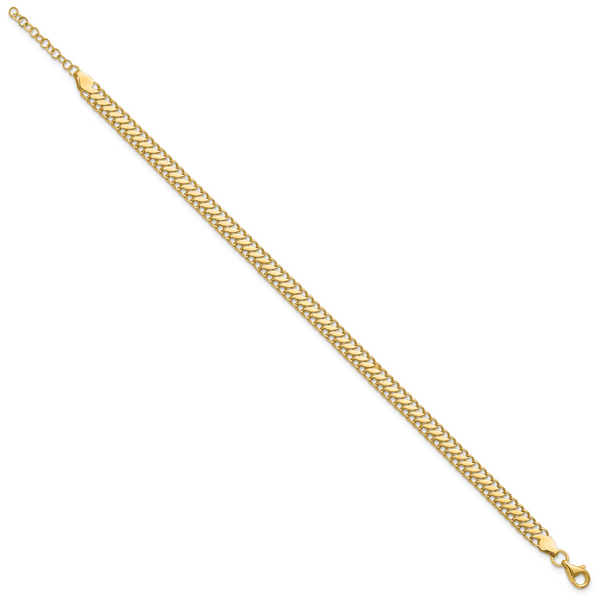 Leslie's 10K Polished Fancy Link w/1in ext. Bracelet - Image 2