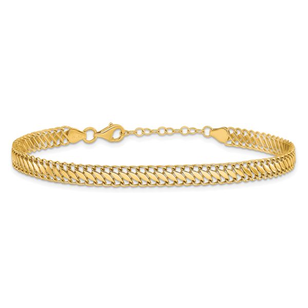 Leslie's 10K Polished Fancy Link w/1in ext. Bracelet - Image 3