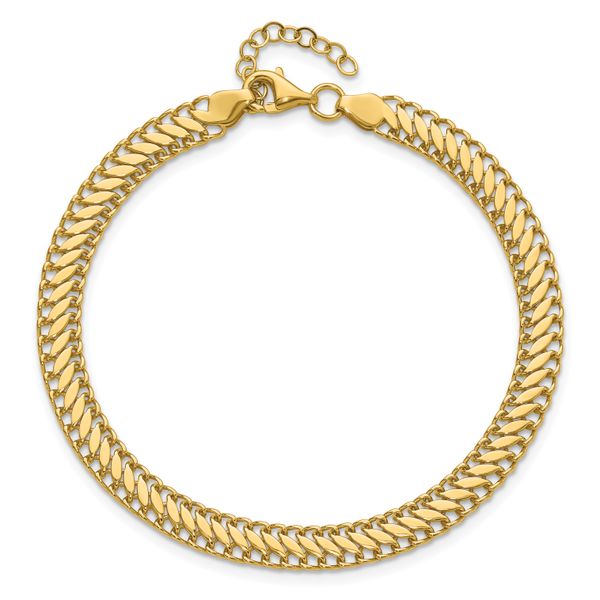 Leslie's 10K Polished Fancy Link w/1in ext. Bracelet - Image 4