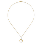 Leslie's 10K w/White Rhodium Polished Bar w/Circle Pendant Necklace - Image 4