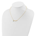 Leslie's 10K Two-tone Polished Bar with Star Necklace - Image 3