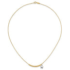 Leslie's 10K Two-tone Polished Bar with Star Necklace - Image 4