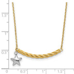 Leslie's 10K Two-tone Polished Bar with Star Necklace - Image 5