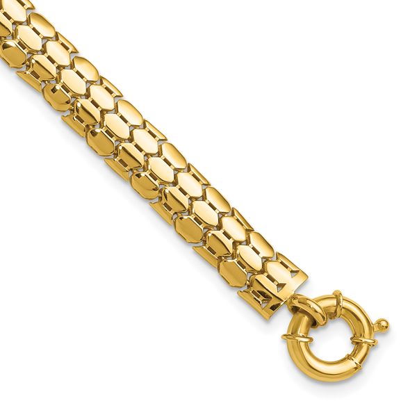 Leslie's 10K Polished Fancy Link Bracelet