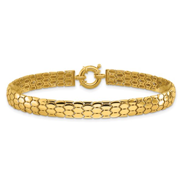 Leslie's 10K Polished Fancy Link Bracelet - Image 3