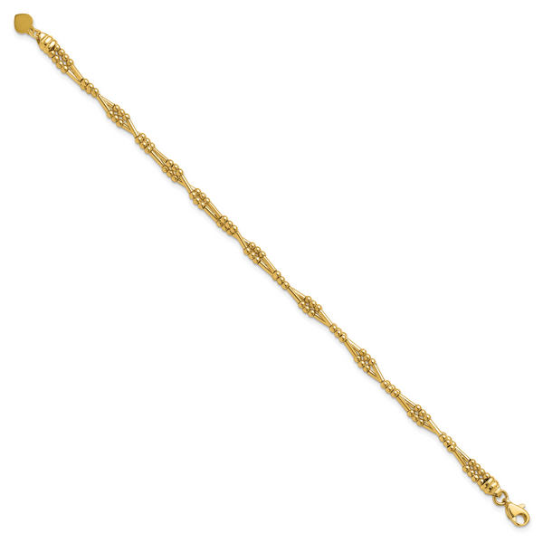 Leslie's 10K Polished Fancy Beaded Bracelet - Image 2