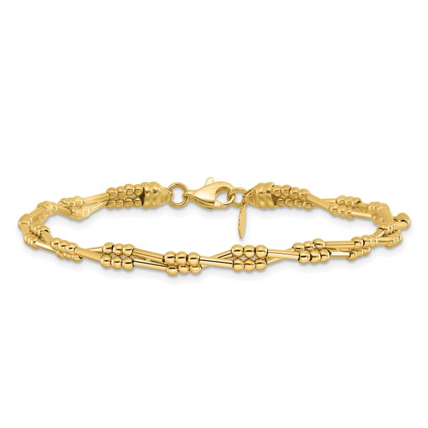 Leslie's 10K Polished Fancy Beaded Bracelet - Image 3
