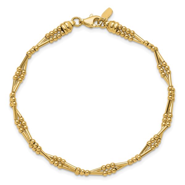 Leslie's 10K Polished Fancy Beaded Bracelet - Image 4