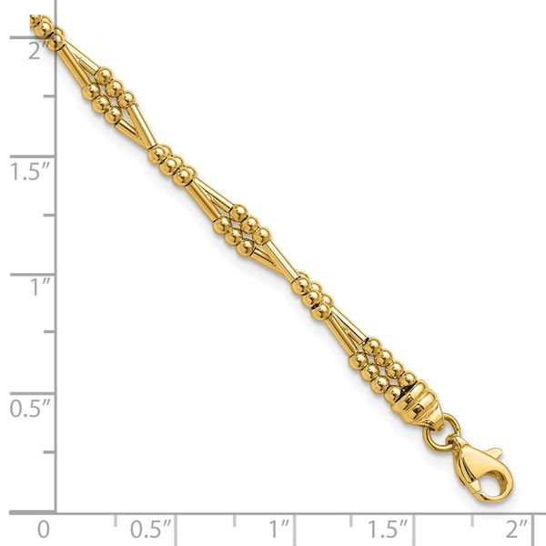 Leslie's 10K Polished Fancy Beaded Bracelet - Image 5