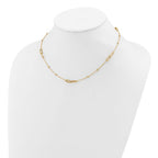 Leslie's 10K Polished and Dia-cut Fancy Link w/Beads w/2in ext. Necklace - Image 3