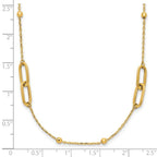 Leslie's 10K Polished and Dia-cut Fancy Link w/Beads w/2in ext. Necklace - Image 5