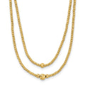 Leslie's 10K Polished and Diamond-cut beads 2-Strand Necklace