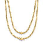 Leslie's 10K Polished and Diamond-cut beads 2-Strand Necklace