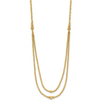 Leslie's 10K Polished and Diamond-cut beads 2-Strand Necklace - Image 2