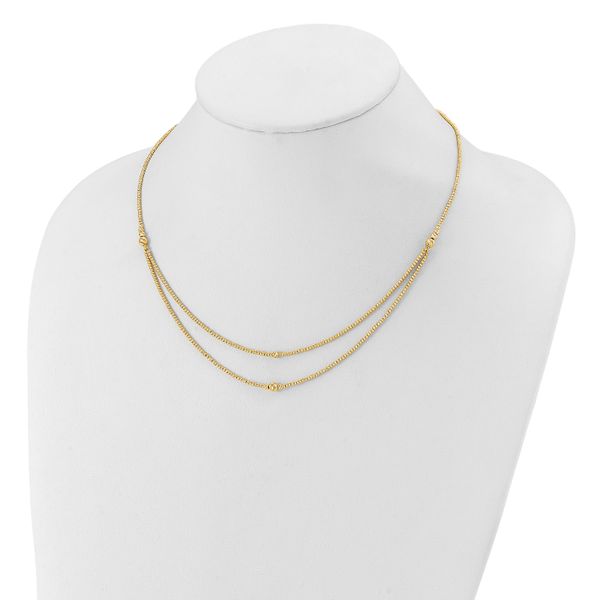 Leslie's 10K Polished and Diamond-cut beads 2-Strand Necklace - Image 3