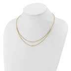 Leslie's 10K Polished and Diamond-cut beads 2-Strand Necklace - Image 3