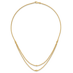 Leslie's 10K Polished and Diamond-cut beads 2-Strand Necklace - Image 4