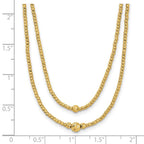 Leslie's 10K Polished and Diamond-cut beads 2-Strand Necklace - Image 5