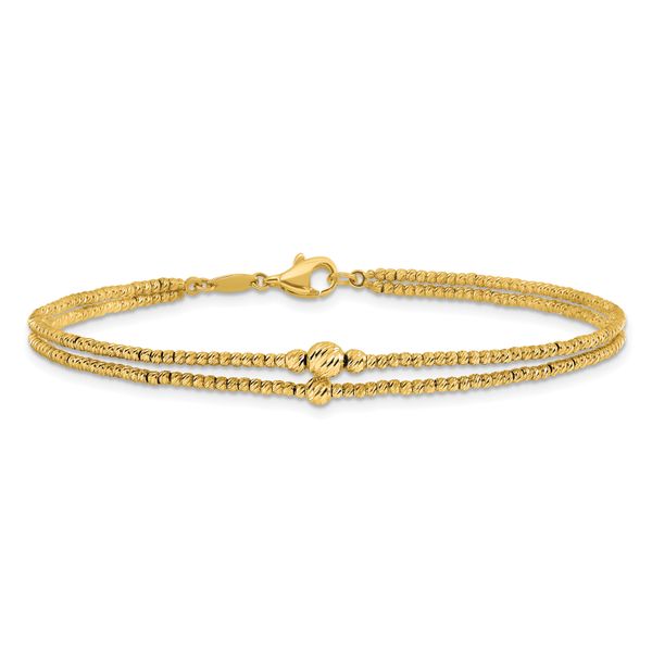 Leslie's 10K Polished and Diamond-cut beads 2-strand Bracelet - Image 3