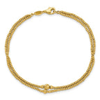 Leslie's 10K Polished and Diamond-cut beads 2-strand Bracelet - Image 4