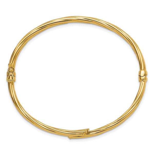 Leslie's 10K Polished Bypass Hinged Bangle - Image 2