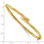 Leslie's 10K Polished Bypass Hinged Bangle - Image 3