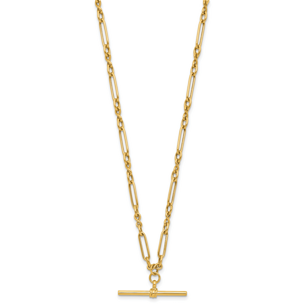 Leslie's 10K Polished Fancy Link Bar Necklace - Image 2