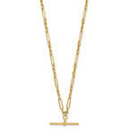 Leslie's 10K Polished Fancy Link Bar Necklace - Image 2