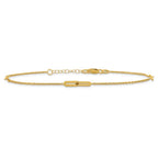 Leslie's 10K Polished Fancy 10in Plus 1in ext. Anklet - Image 3